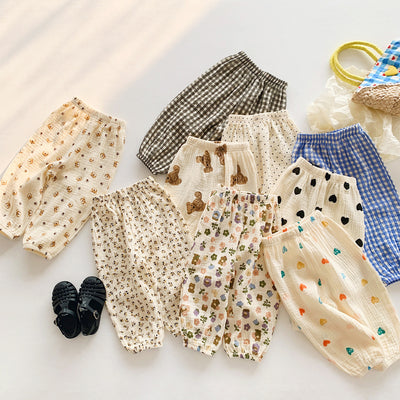 Pantalones Infantiles Anti-mosquitos Estilo Coreano en Algodón Ligero - Image 3