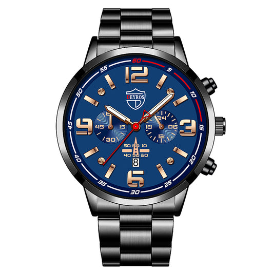 Reloj de Cuarzo para Hombre con Banda de Acero y Calendario Luminoso - Image 8