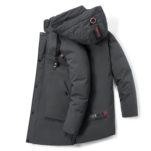 Abrigo Acolchado para Hombre Largo Térmico Grueso y Holgado - Image 6