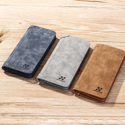 Billetera Larga para Hombre Estilo Retro Casual