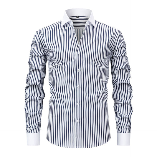 Camisa Ejecutiva de Manga Larga con Cuello Windsor, Stretch y Resistente a Arrugas