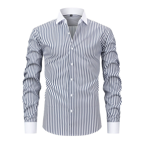 Camisa Ejecutiva de Manga Larga con Cuello Windsor, Stretch y Resistente a Arrugas