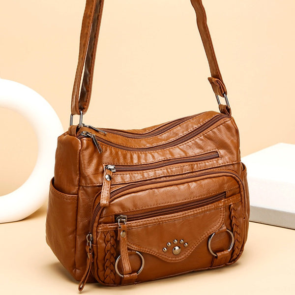 Bolsa Maternal de Cuero PU Suave con Diseño Avanzado