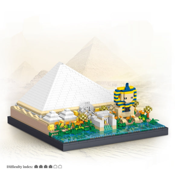 Maqueta de Pirámide Antigua - Bloques de Diamante Micro de Alto Nivel de Dificultad