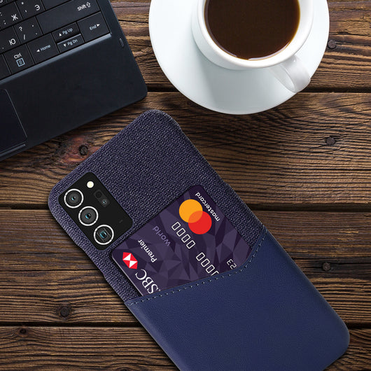 Funda Protectora de Cuero con Patrón Textil y Soporte para Tarjeta - Image 15