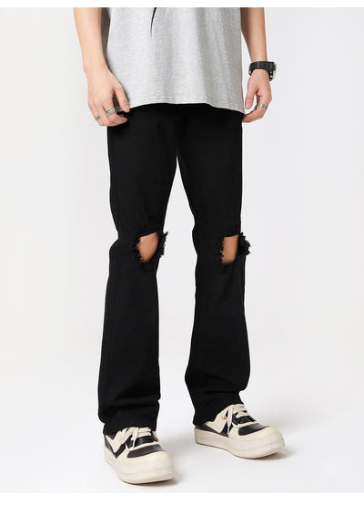 Jeans Negros Rotos Estilo Urbano para Hombre - Image 9