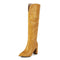 Botas Altas de Tacón Grueso con Punta Afilada - Estilo Europeo