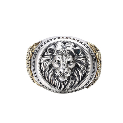 Anillo de Plata 925 León Vintage Desgastado - Image 8