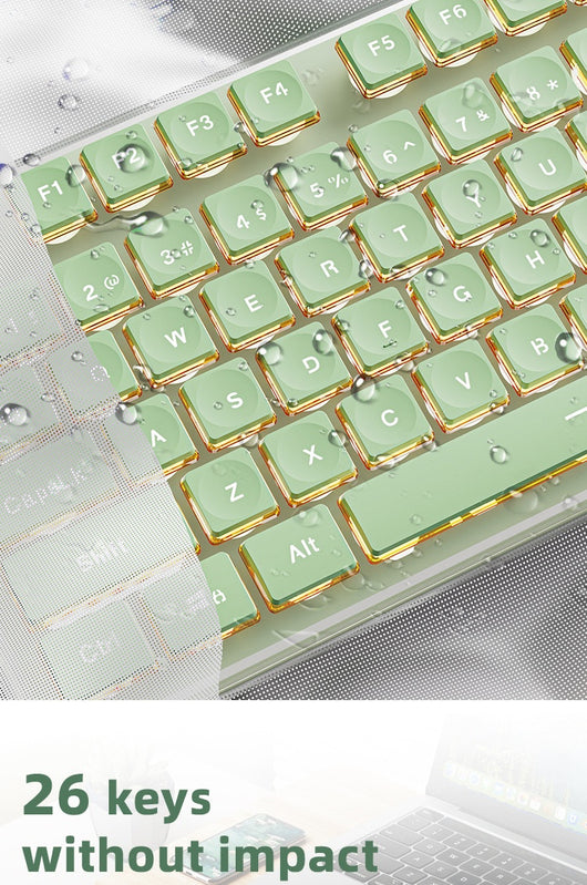 Kit Teclado y Ratón Inalámbrico Mecánico Bluetooth - Diseño Elegante para Oficina - Image 42