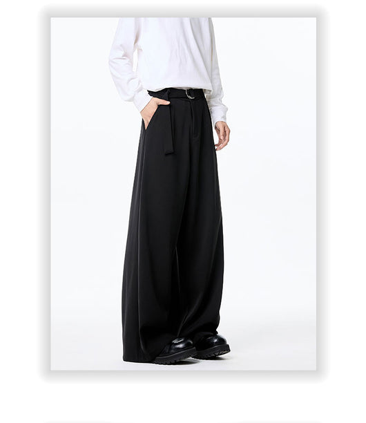 Pantalones Holgados de Pierna Recta con Drapeado Elegante - Image 13
