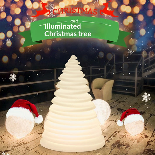 Lámpara LED Navideña Árbol Bambú con Diseño Infantil para Jardín