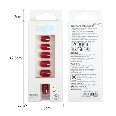 Uñas Postizas Adhesivas Removibles - Set de 24 Piezas - Image 10