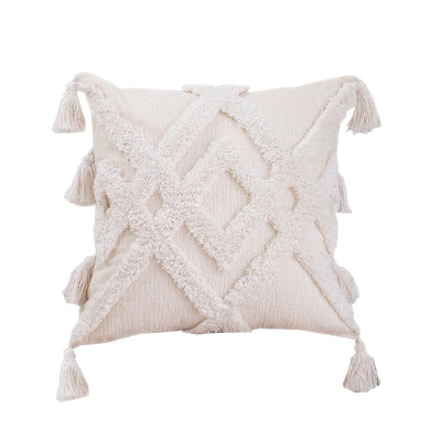 Cojín y Funda de Almohada Acolchados en Mezcla de Algodón y Lino - Image 12