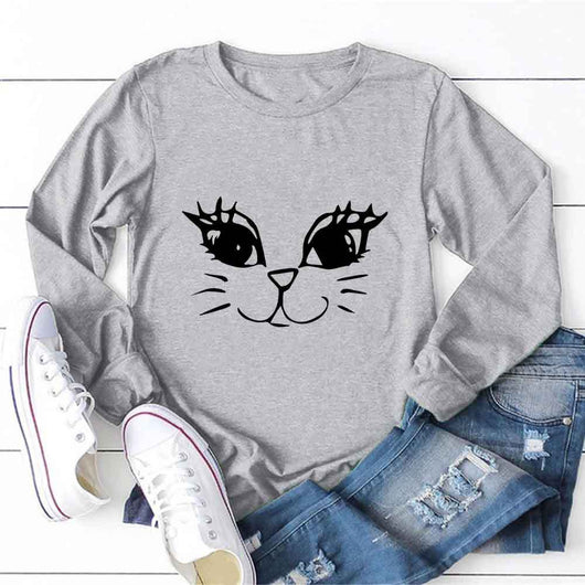 Blusa Mujer Estampado Gato Sonriente - Moda Internacional - Image 13