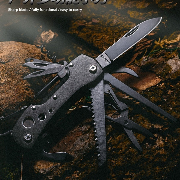 Cuchillo Plegable Multifuncional Portátil - Herramienta de Supervivencia Compacta
