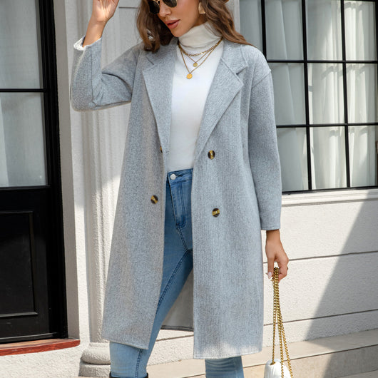 Abrigo Retro Slim Estilo Audrey Hepburn de Lana para Mujer - Image 14