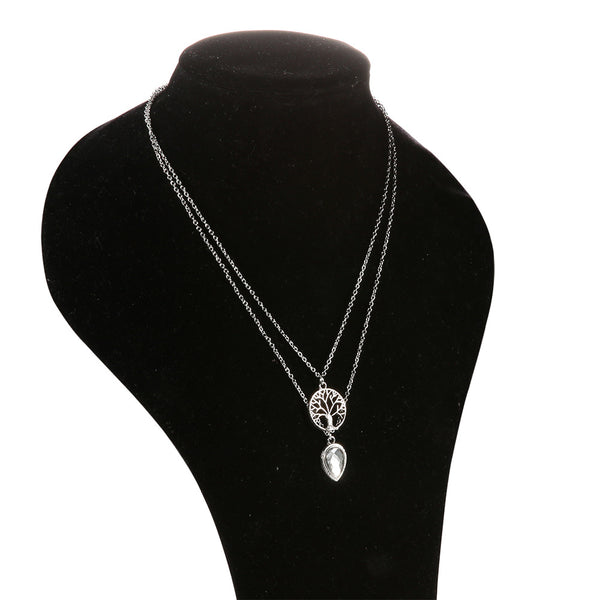 Collar Doble Árbol de la Vida con Ópalo Gota de Agua - Joyería Bohemia - Image 3