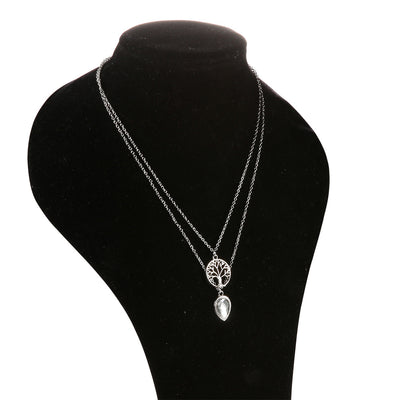 Collar Doble Árbol de la Vida con Ópalo Gota de Agua - Joyería Bohemia - Image 3