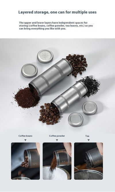 Cafetera Outdoor CC-50-H de Aluminio con Depósito Multicapa para Granos de Café - Image 11