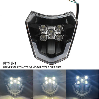 Faro LED de Motocicleta con Luces de Circulación Diurna de 5 Lámparas - Image 2