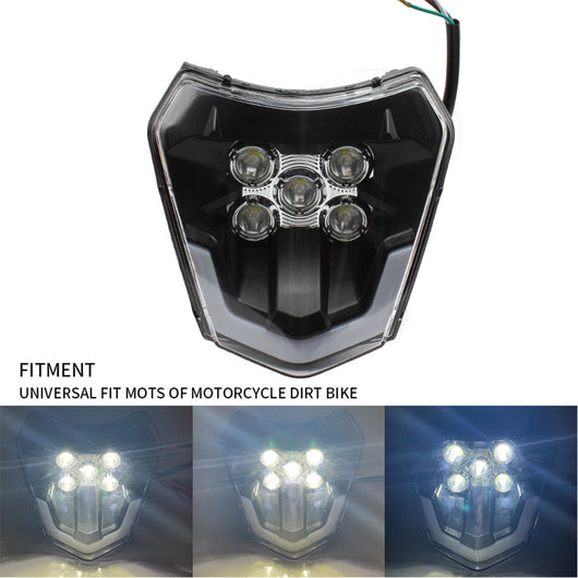 Faro LED de Motocicleta con Luces de Circulación Diurna de 5 Lámparas - Image 2