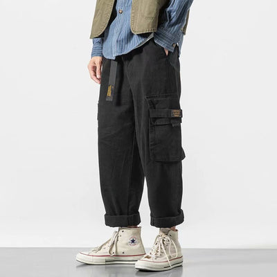 Pantalones Casuales Recortados de Pierna Recta para Hombre - Image 9