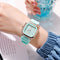 Reloj Infantil de Moda con Diamante de Silicona - Diseño Cuadrado para Niñas