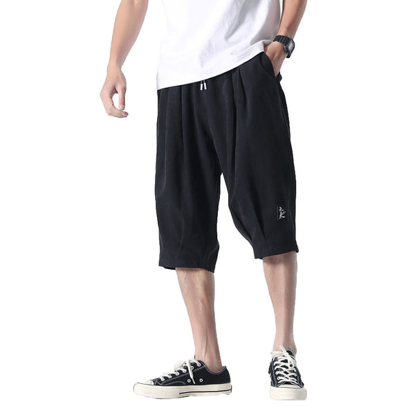 Pantalones Sueltos Rectos Delgados Media Pierna para Hombre