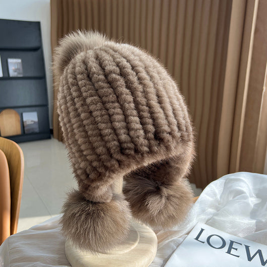 Gorro Térmico de Piel de Visón con Orejeras - Abrigo Invierno Premium