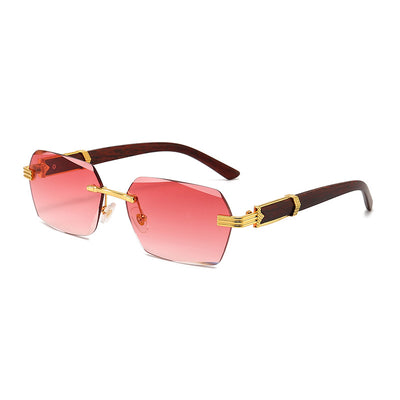 Gafas de Sol Rimless Transparentes para Hombre con Bordes Tallados - Image 17