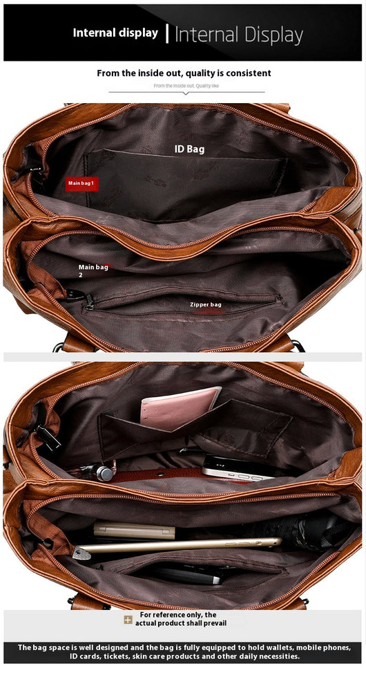 Bolso Mensajero de Cuero Suave - Cartera Ejecutiva para Commuter - Image 19