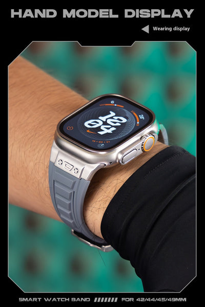 Correa Elástica de Silicona con Hebilla Metálica Plegable para iWatch 1-9 - Image 35