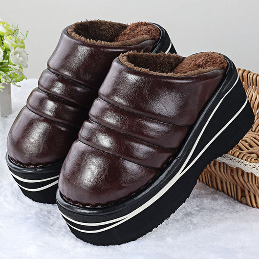 Pantuflas de Invierno para Casa con Tacón Alto, Suela Gruesa y Antideslizante - Image 18