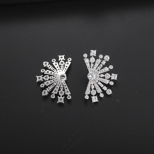 Aretes de Circonita con Diseño de Copo de Nieve Personalizados - Image 11