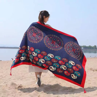 Toalla de Playa Étnica Reversible - Diseño Dual - Image 19