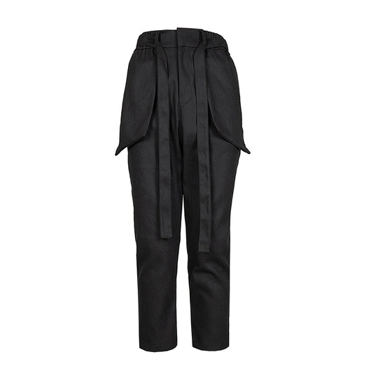 Pantalones Casuales Holgados para Hombre con Cinta Tejida y Corte Tridimensional - Image 2