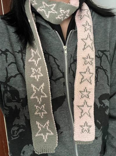 Bufanda Tejida con Estrellas para Otoño e Invierno - Image 25