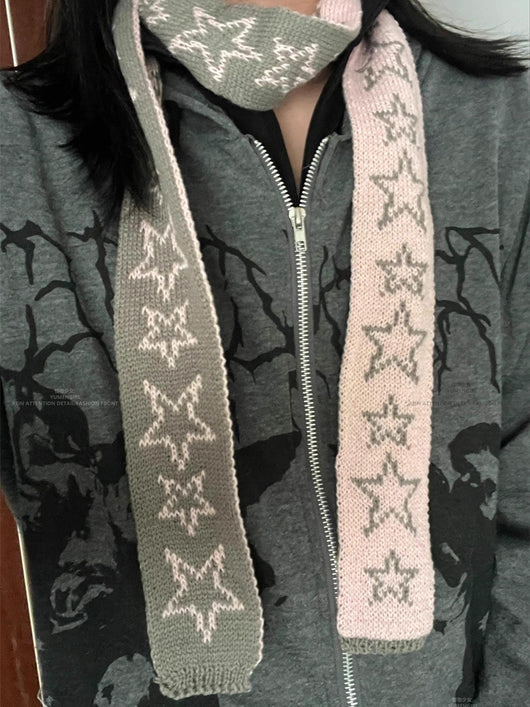 Bufanda Tejida con Estrellas para Otoño e Invierno - Image 25
