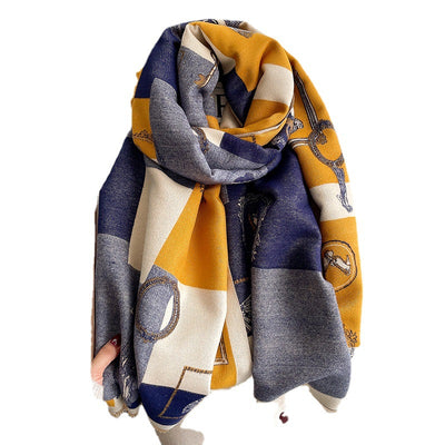 Pashmina Estampada Mediana con Flecos - Chal Dulce para Mujer - Image 7