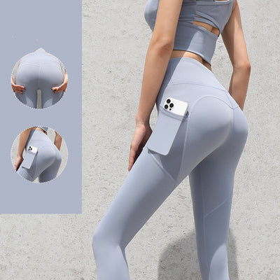 Pantalones Deportivos Cintura Alta con Efecto Realce en Cadera Melocotón - Image 10