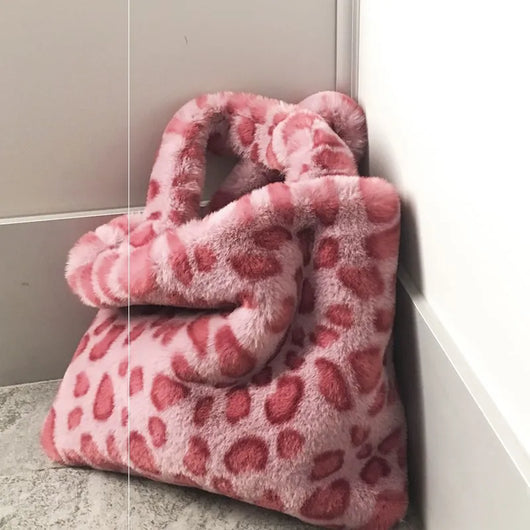 Bolso Messenger Leopardo Peluche con Cadena Ajustable - Image 8