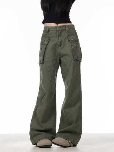 Overol Vintage Desgastado con Bolsillos Grandes - Image 5