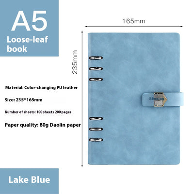 Cuaderno A5 Profesional con Hojas Removibles para Negocios y Reuniones - Image 10