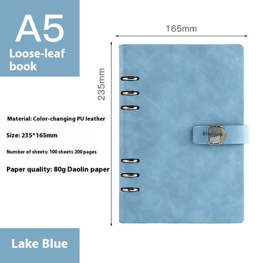 Cuaderno A5 Profesional con Hojas Removibles para Negocios y Reuniones - Image 10