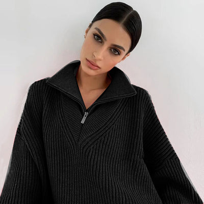 Suéter Oversized Retro Hong Kong Estilo Desenfadado para Mujer - Image 4