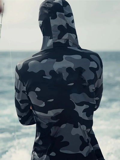 Camisa de Pesca con Protección Solar y Cubierta Facial - Jersey Deportivo Manga Larga para Hombre - Image 5
