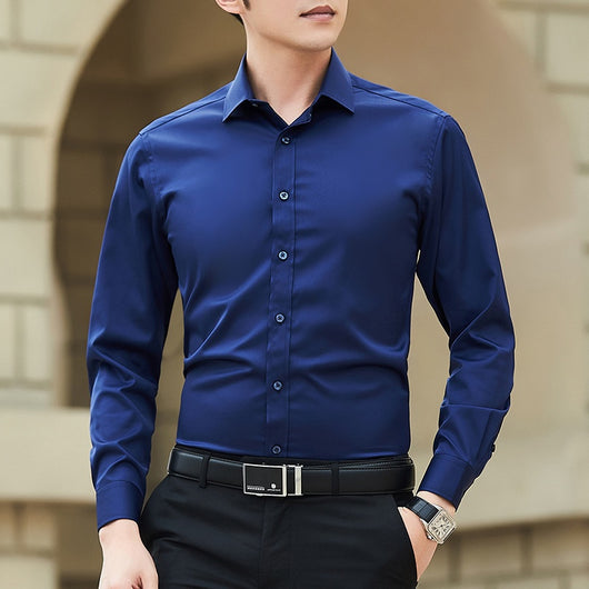 Camisa Blanca de Manga Larga Estilo Coreano para Hombre - Image 6