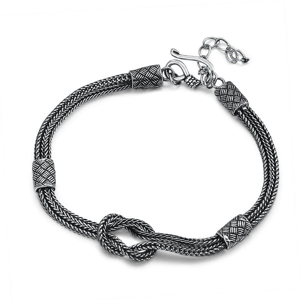 Pulsera de Plata Tailandesa Tejida a Mano - Diseño Retro Nicho en Plata 925 - Image 5