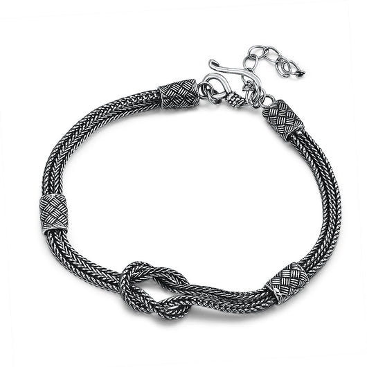 Pulsera de Plata Tailandesa Tejida a Mano - Diseño Retro Nicho en Plata 925 - Image 5