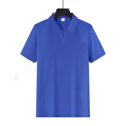 Polo Deportivo Hombre Cuello V Tejido Waffle Manga Corta Suelta - Image 12